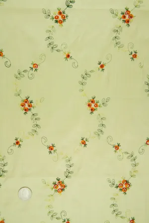 Embroidered Dupioni Silk MED-164/1 Fabric