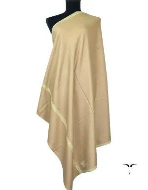 Natural Pashmina Shawl with Sozni Work 5512